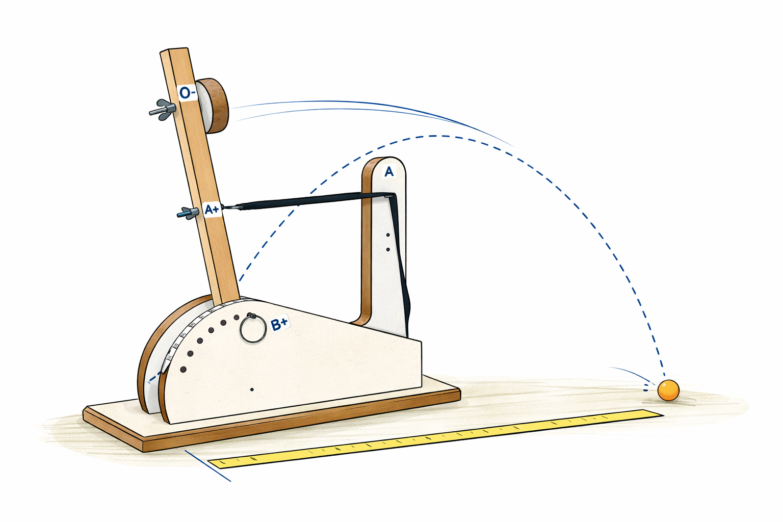 Figura 1: Experimento da catapulta.